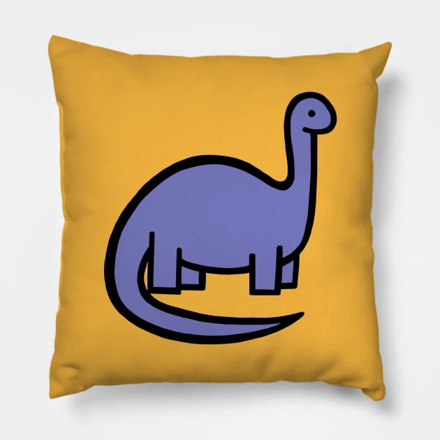 Periwinkle Blue Dinosaur Pillow by UndrDesertMoons