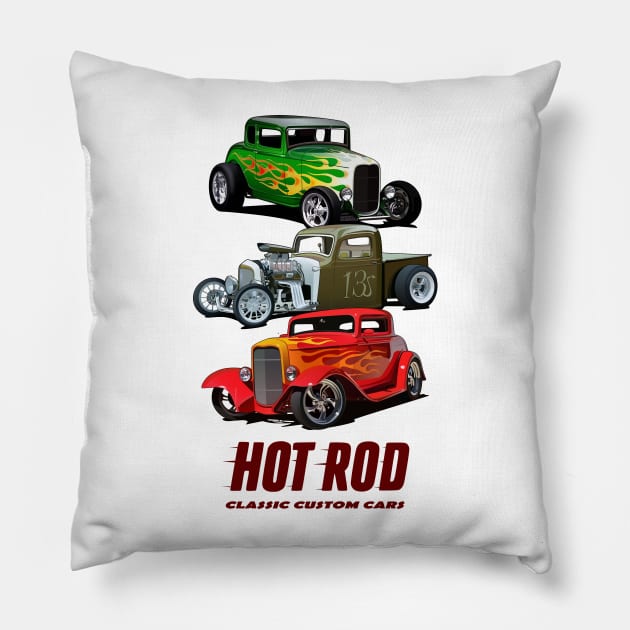 Hot Rods Pillow by Akira31