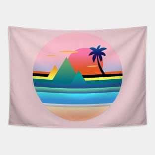 Beach At Sunset Tapestry