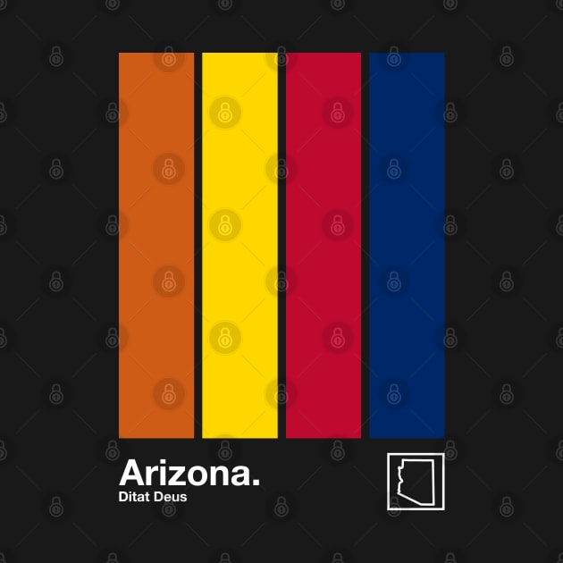 Arizona State Flag  // Original Minimalist Artwork Poster Design by DankFutura