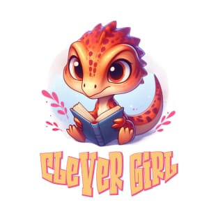 Cute Velociraptor Clever Girl Illustration T-Shirt