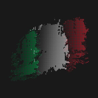 italian flag with pixels T-Shirt