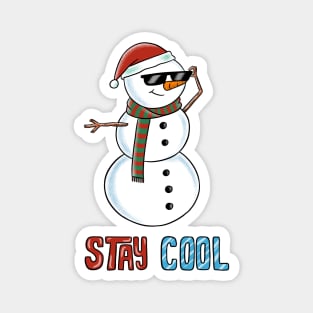 Christmas snowman cool Magnet