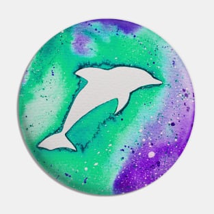 Dolphin in green Pin