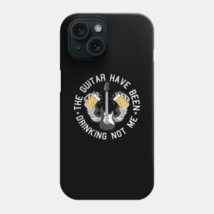 Funny Electric Guitar Graphic Design and Beer Guitarist Phone Case