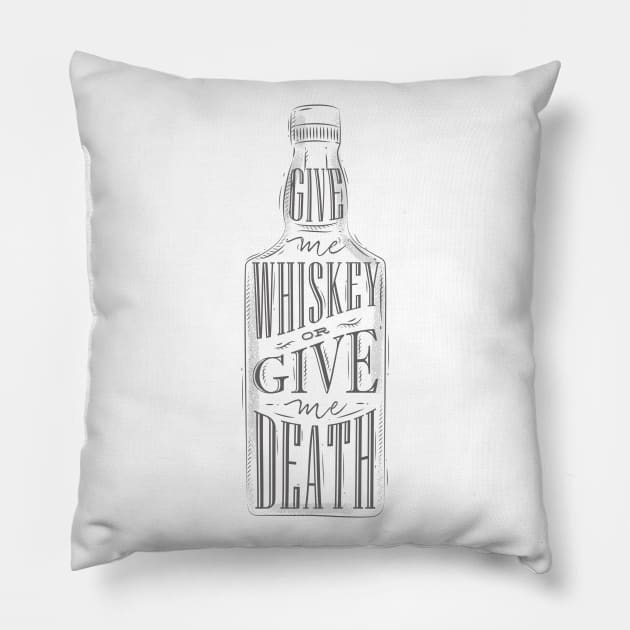 Whiskey Bottle Pillow by TambuStore