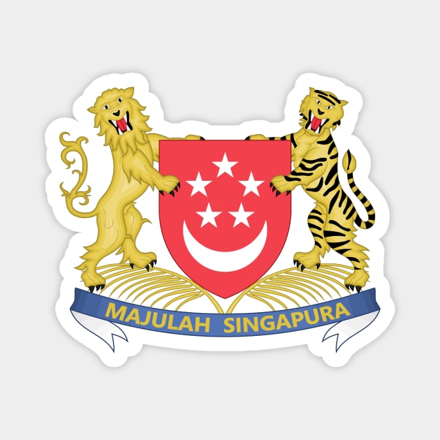 Coat of arms of Singapore Magnet by Wickedcartoons