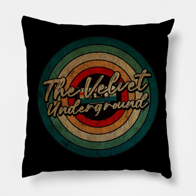 The Velvet Underground -  Vintage Circle kaset Pillow by WongKere Store