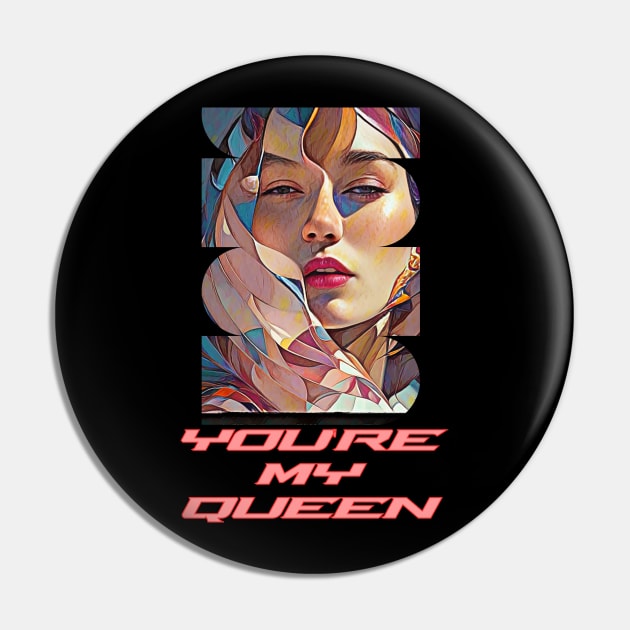 You're my Queen (pastel geometric shapes woman's face) Pin by PersianFMts