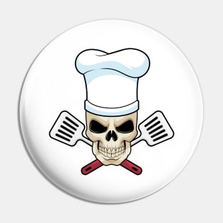 Skull as Cook with Cooking hat Pin