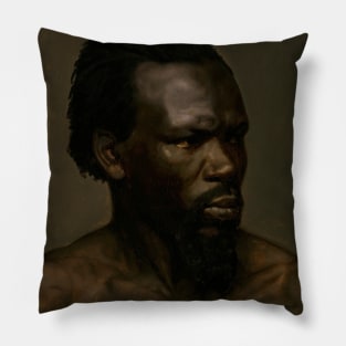 Bust Portrait Of A Black Man by Nils Blommer Pillow