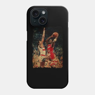 Michael Jordan vs Washington Bullets, 1985 Vintage Phone Case