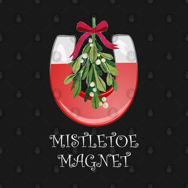 Mistletoe Magnet White Lettering by Humerushumor