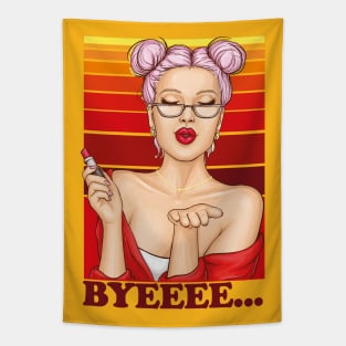 Pop Art- Byee... Bailey Sarian Inspired Pop Culture Art Tapestry