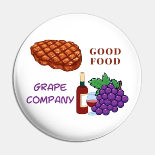 Fruit Pun Grape Company Pin