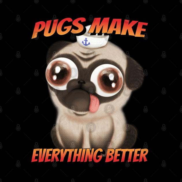 Pugs make everything better by MythicalShop