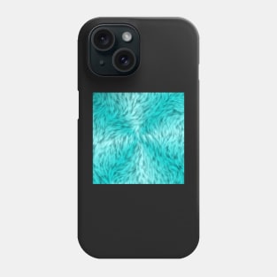 Bright Turquoise Fur Design Phone Case