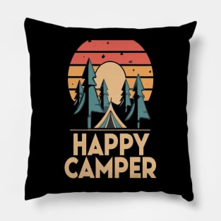 Happy Camper - Camping Lover Design Pillow