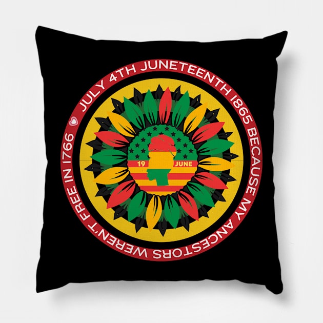 Juneteenth 1865, A Celebration of Freedom, Black Independence Day, Black Lives Matter, Black History Matters Pillow by twitaadesign