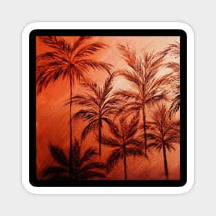 cooper orange palms Magnet