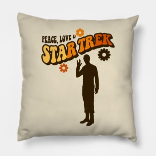 PEACE LOVE & STAR TREK Pillow