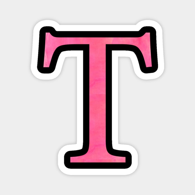 Pink T Magnet by lolosenese