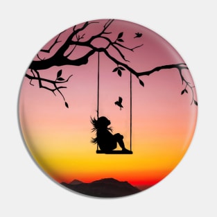 Swinging in the Sunset Pin