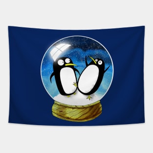 Christmas Snow Globe Tapestry