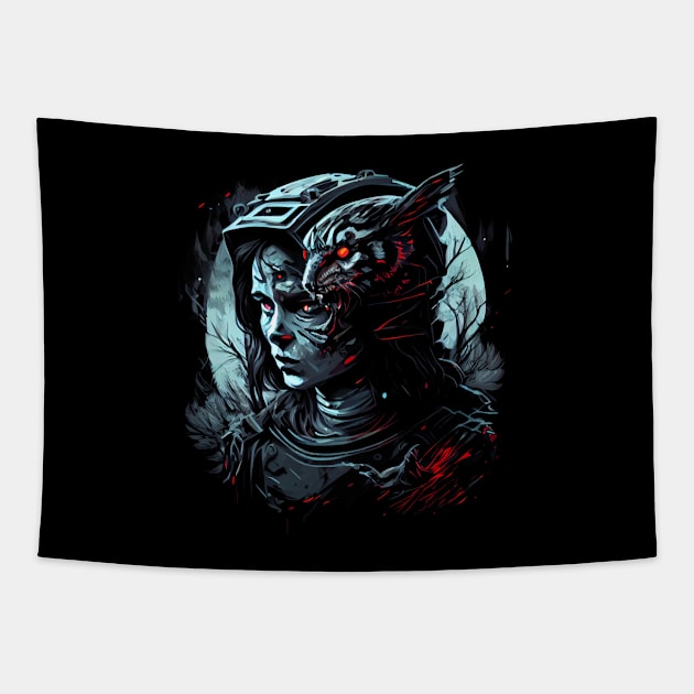 Cat Woman Tapestry by gblackid