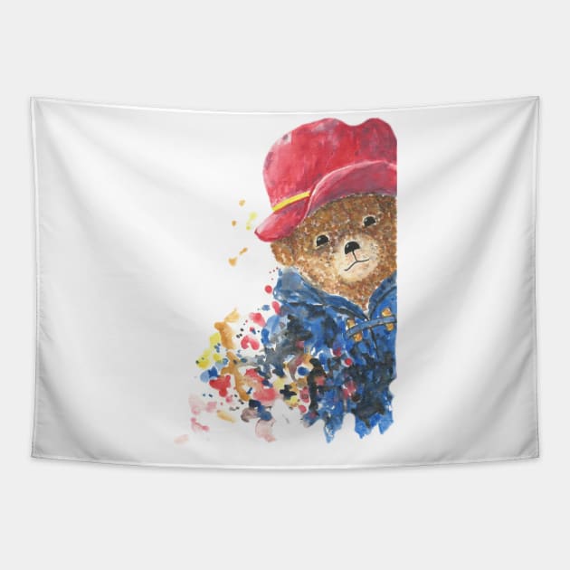 Cute Teddy Bear Tapestry by Marjansart 