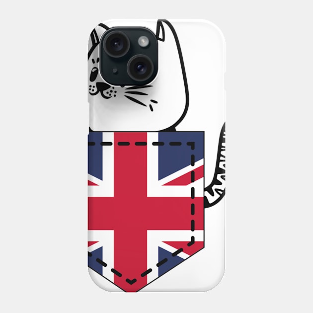 Patriotic Pocket Pussy - Cat Lover -  British Patriot Phone Case by PosterpartyCo