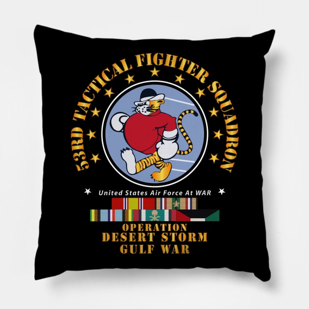 53rd Tatical Fighter Squadron - Desert Shield w DS Svc Pillow by twix123844