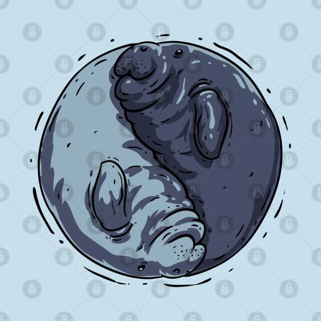 Manatee Yin and Yang by anycolordesigns