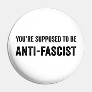 Anti-Trump, Anti Fascist Black Style Pin