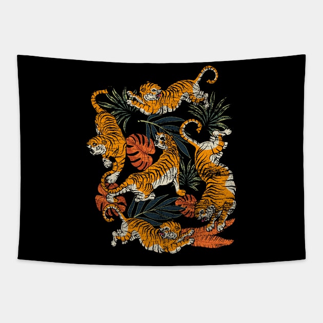 Tiger Jungle Tigers Tapestry by ShirtsShirtsndmoreShirts