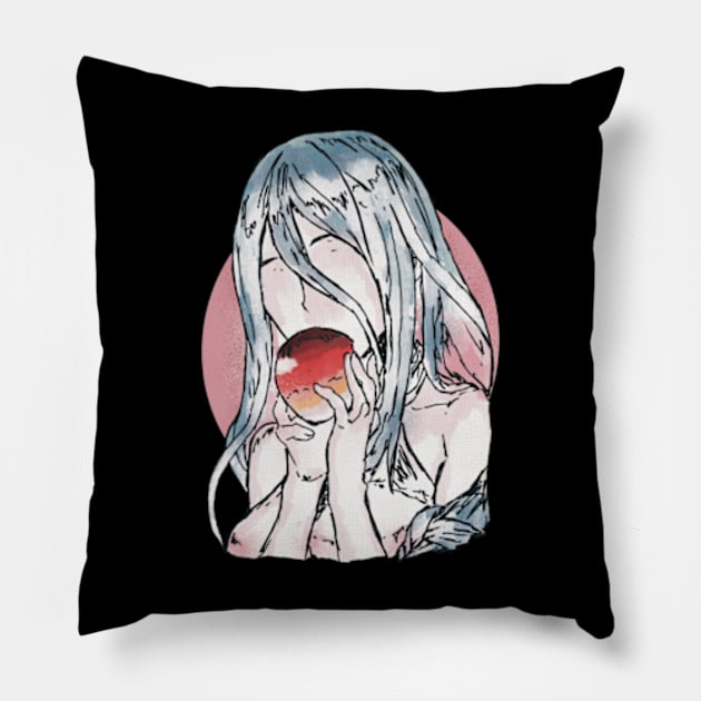 So I'm a Spider, So What? anime characters Kumoko in her human form Shiraori in an aesthetic Watercolor art Pillow by Animangapoi