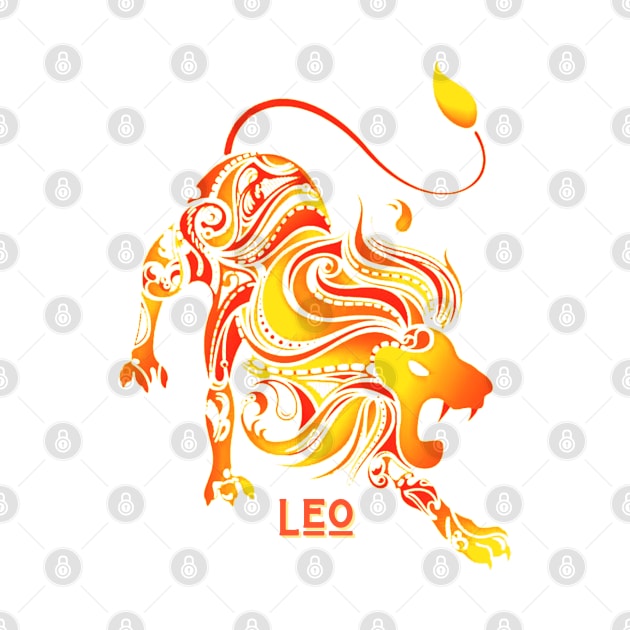 Vibrant Zodiac Leo by Mazzlo Shop