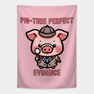 Detective investigator piggy Tapestry