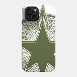 Elegant Green Star Mandala Design No. 989 Phone Case