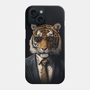 Tiger Wearing A Suit And Tie With Sunglasses Phone Case