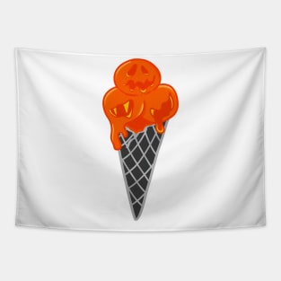 Halloween Ice cream pumkin Tapestry