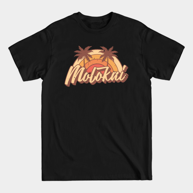 Discover Molokai Hawaii Vintage Summer Vacation Design - Molokai Hawaii - T-Shirt