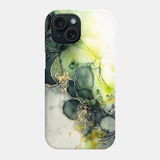 Fresh Lime - Abstract Alcohol Ink  Resin Art Phone Case