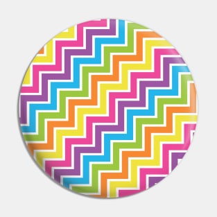 Colorful Zig Zag Back To School Pattern Pin