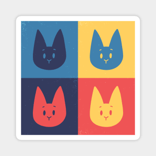 Color Block Cat Pattern Magnet