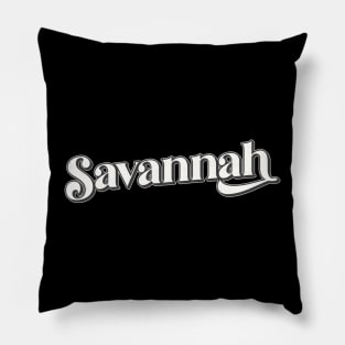 Savannah / Retro Typography Design Pillow