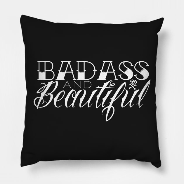 BadAss1 Pillow by DIAMONDSANDCROSSBONES