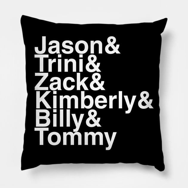 Power Rangers Helvetica List Pillow by DennisMcCarson