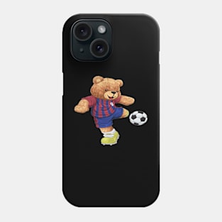 CUTE BEAR PLAY SOCCER Phone Case