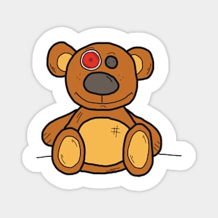 The Cyborg Teddy Bear Magnet